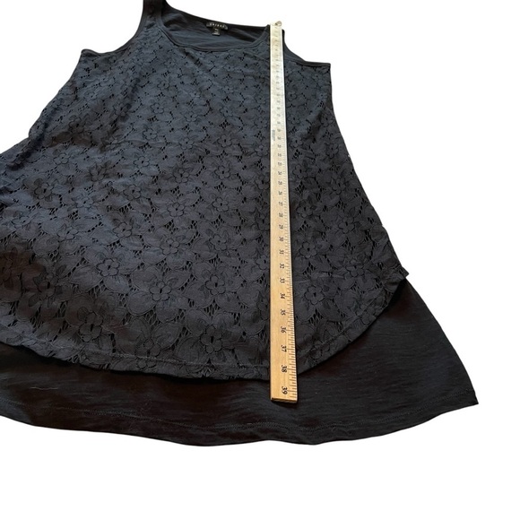 Tribal Black Sleeveless Tank Dress with Lace Overlay-Front only-Size Medium - Picture 7 of 12